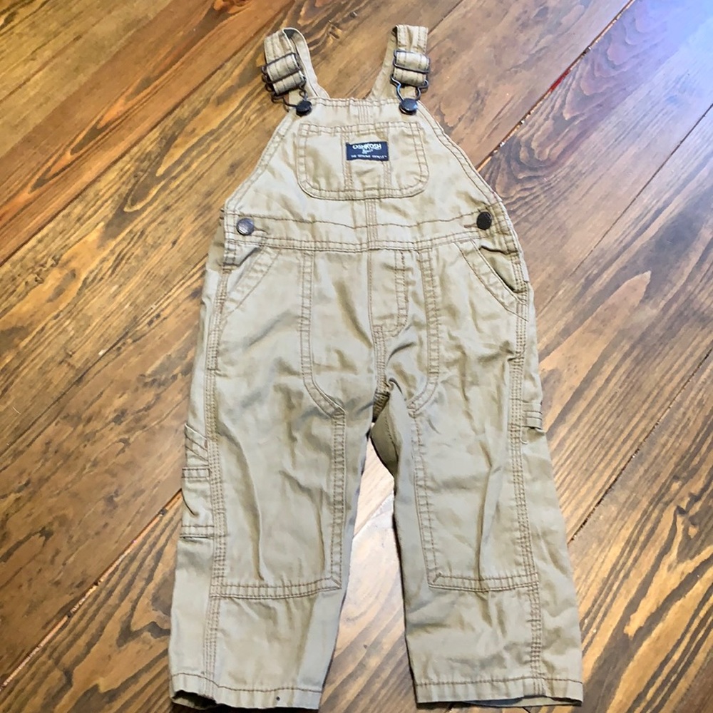 Boys 18M Osh Kosh Tan Overalls